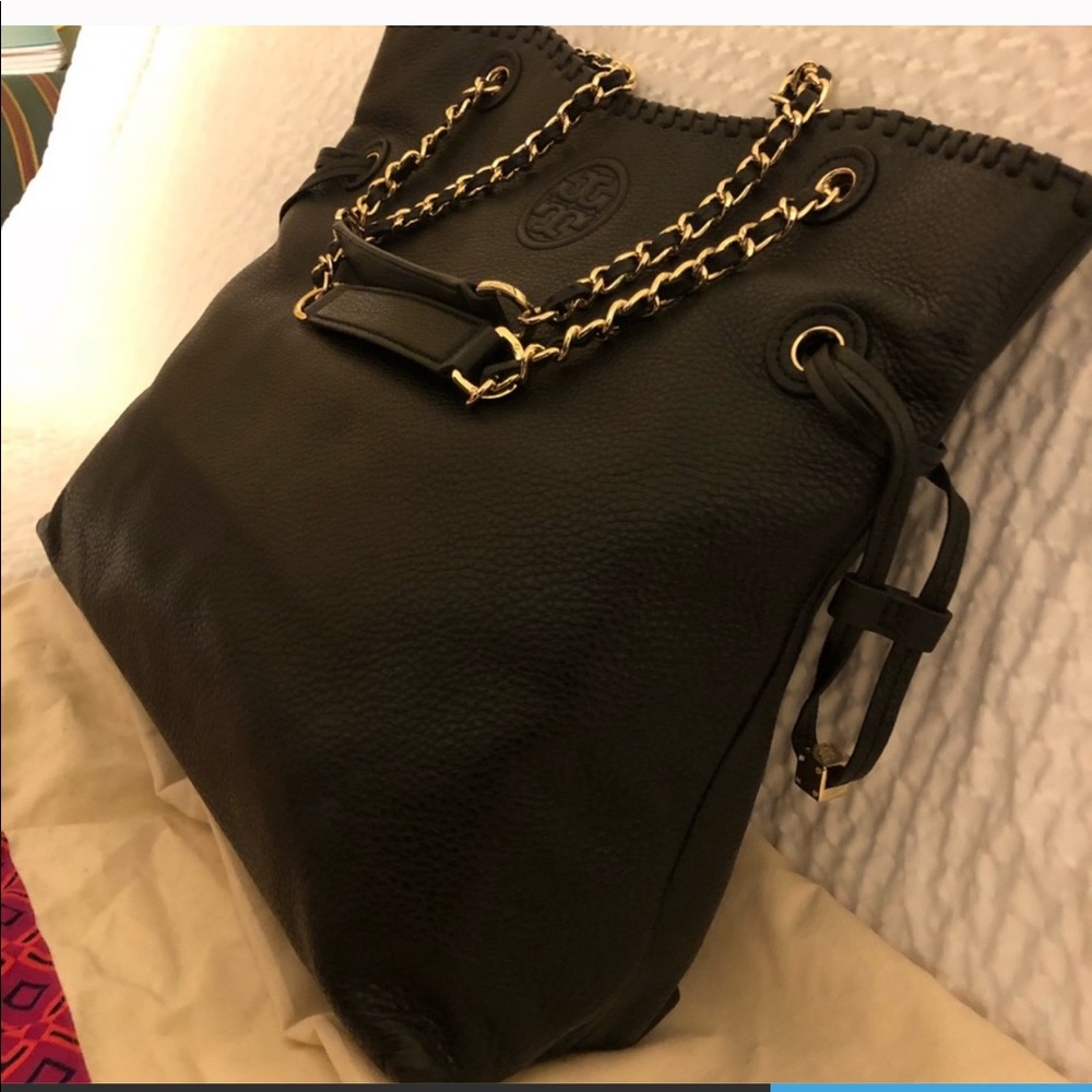 Tory Burch Marion Pebbled Leather Tote